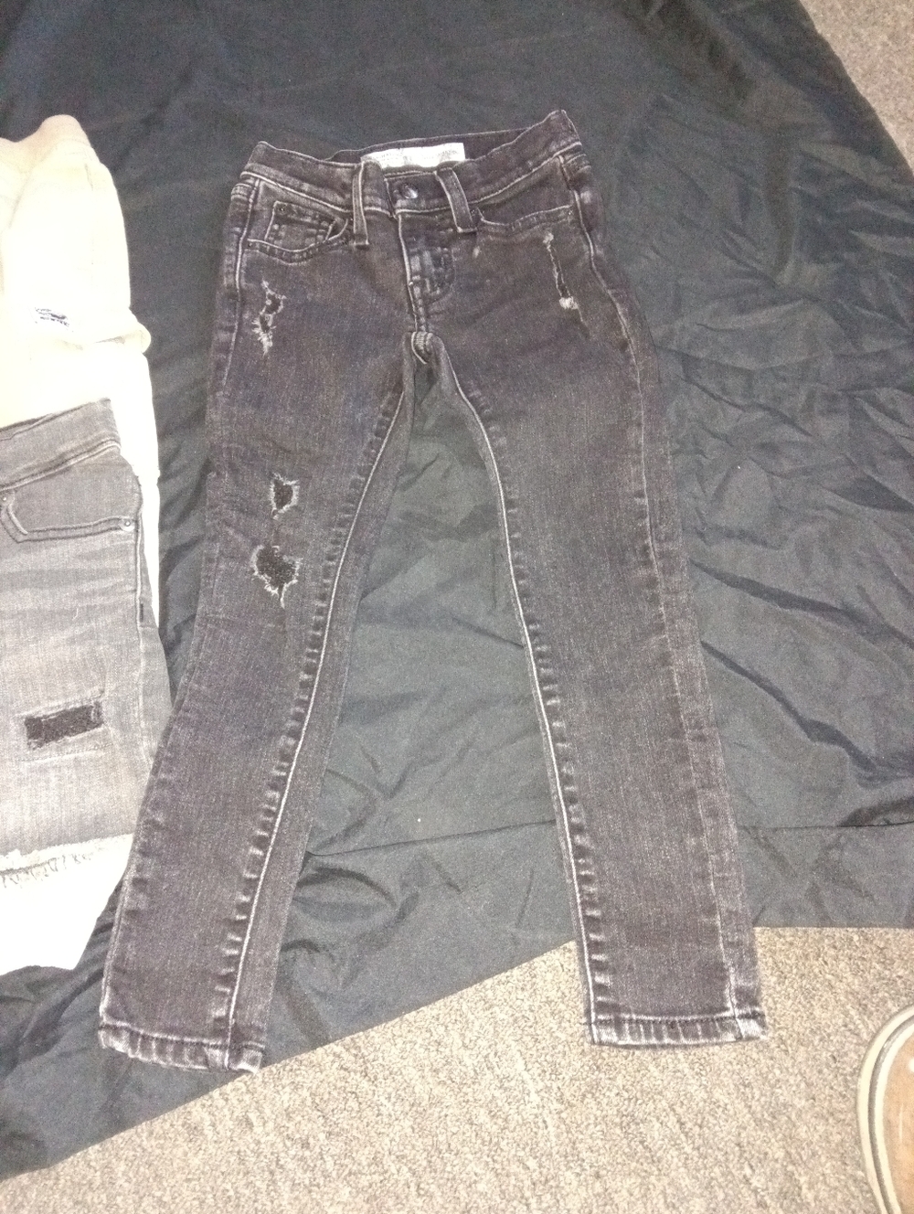 Signature BoysBlack Washed Distressed Skinny Jeans